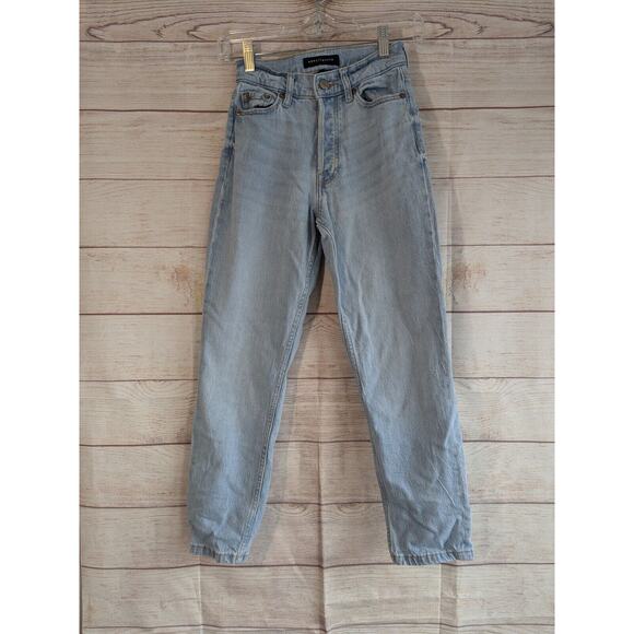 Aeropostale Women’s Blue Cotton Stretch Mid Rise Mom Jean Denim Size 000R - Picture 1 of 8